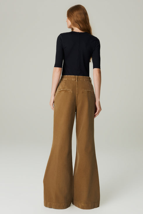 CALCA JEANS ALFAIATARIA MARROM